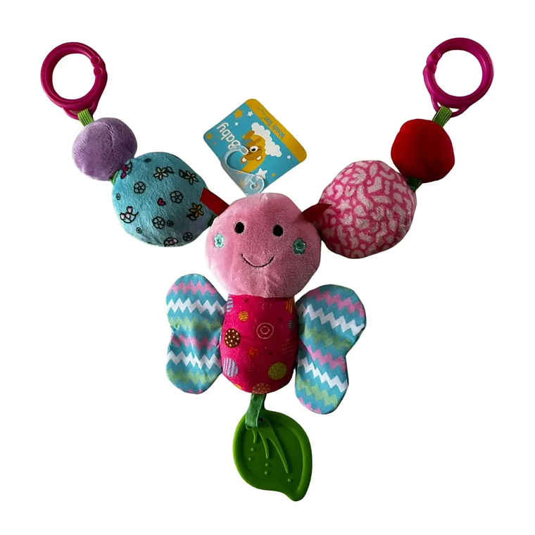 Sonajero Colgante Sensorial Bebé Coche Cuna Amarillo Azul Rosa BlueKids 7