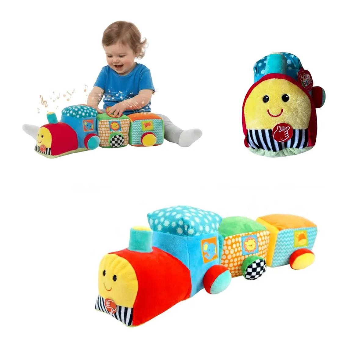 Tren Didáctico Bebé Tela Estimulación Sensorial BlueKids 3
