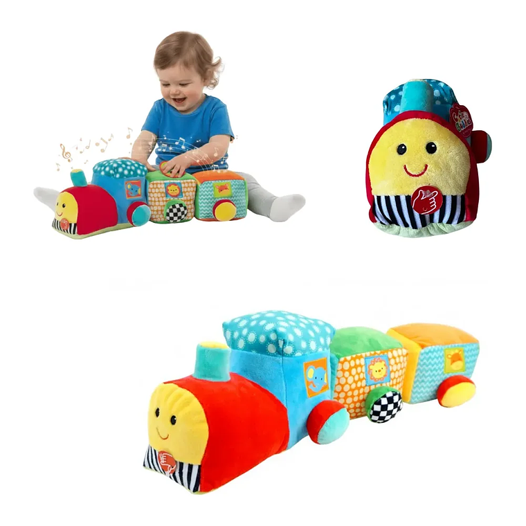 Tren Didáctico Bebé Tela Estimulación Sensorial BlueKids 3