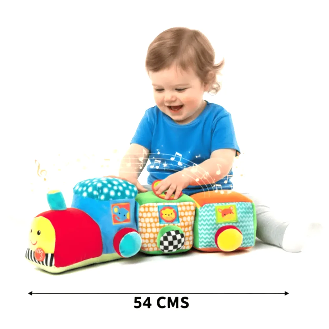 Tren Didáctico Bebé Tela Estimulación Sensorial BlueKids 4