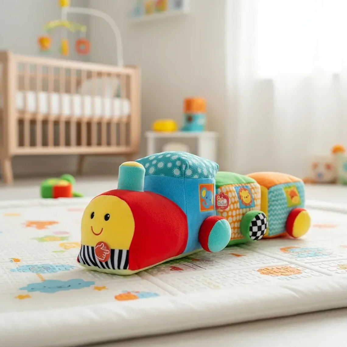 Tren Didáctico Bebé Tela Estimulación Sensorial BlueKids 5