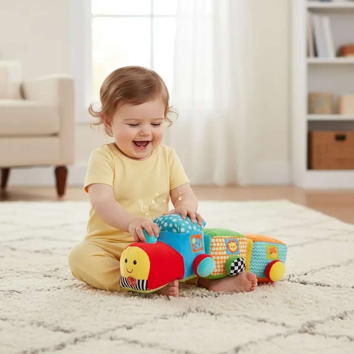 Tren Didáctico Bebé Tela Estimulación Sensorial BlueKids 6