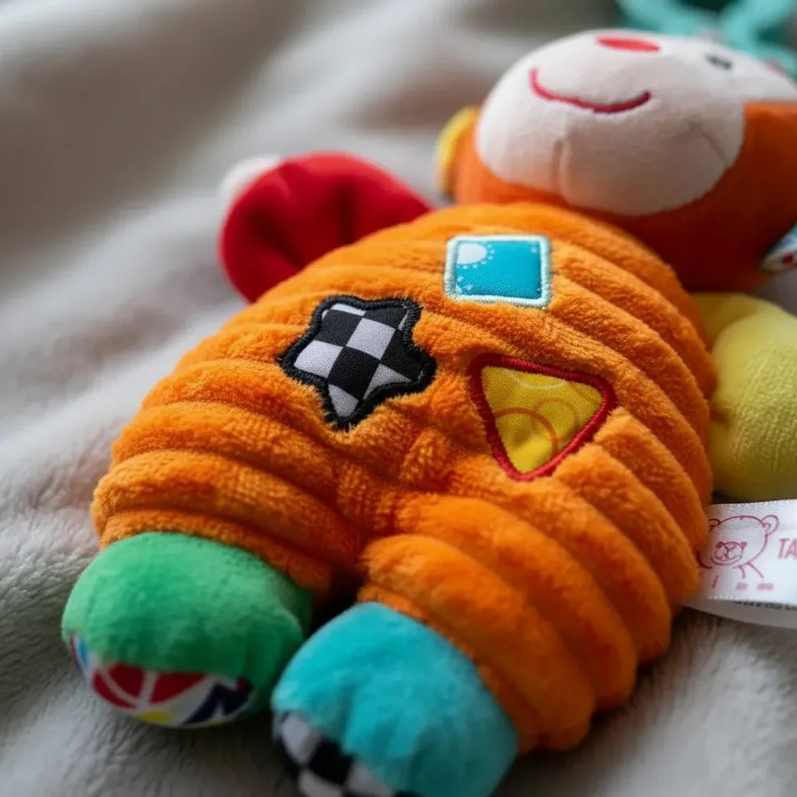 Sonajero Colgante Bebé Sensorial Clip Mono Multicolor BlueKids 6