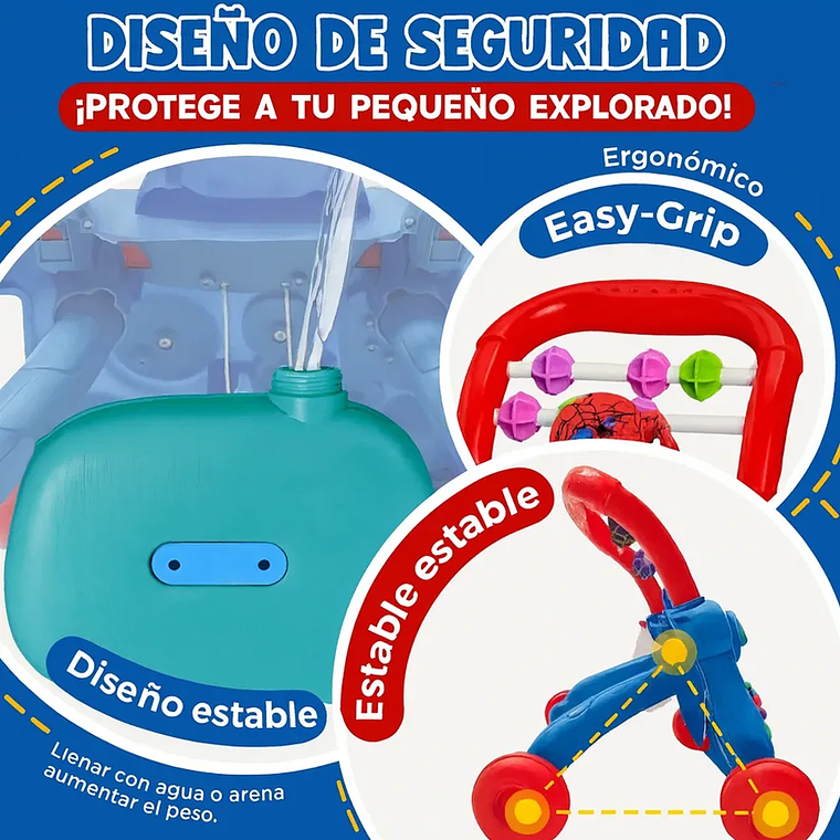 Caminadora Andador Corre Pasillo Musical Bebé Azul y Rosa | BlueKids 4