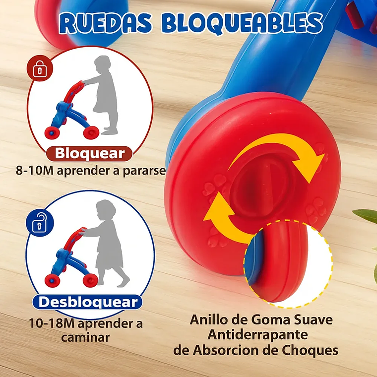 Caminadora Andador Corre Pasillo Musical Bebé Azul y Rosa | BlueKids 8