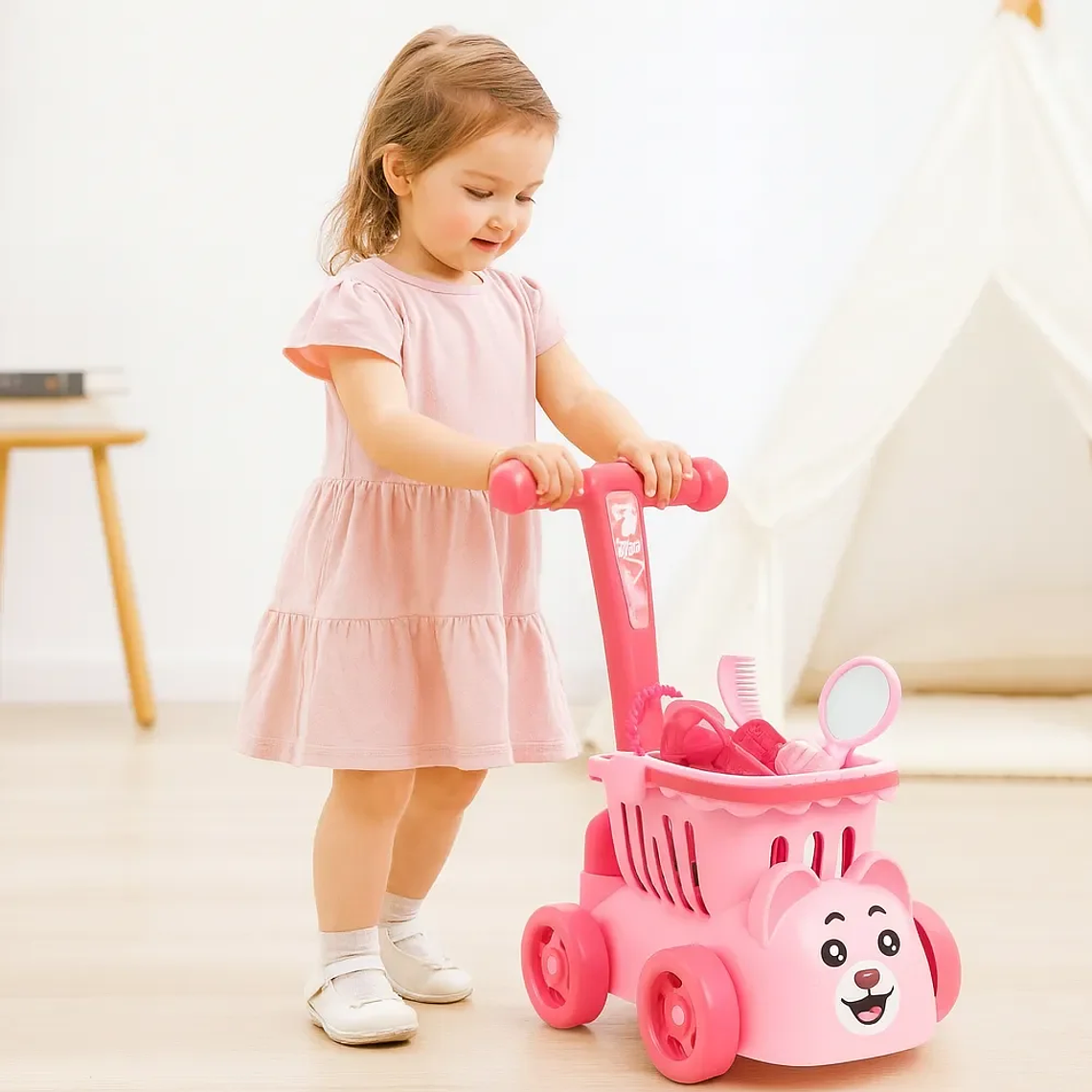 Carrito de Maquillaje Infantil 25 Piezas Bear Cart BlueKids 3