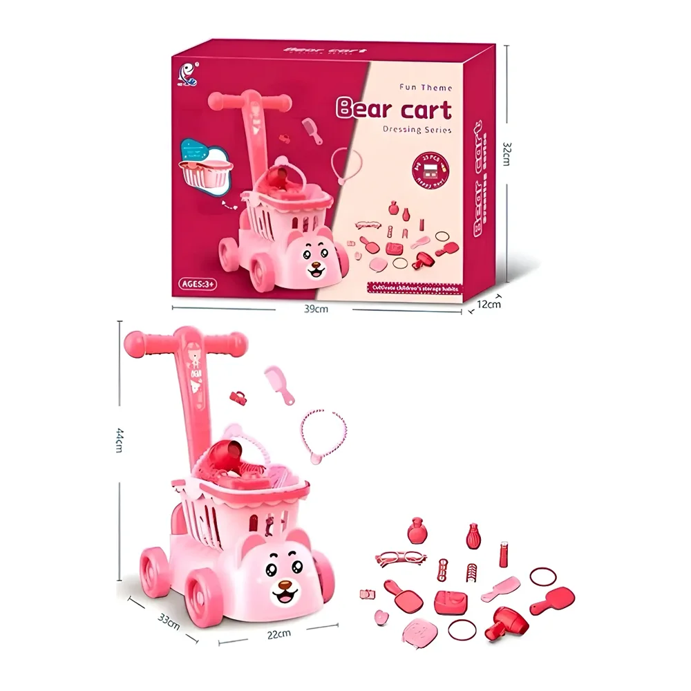 Carrito de Maquillaje Infantil 25 Piezas Bear Cart BlueKids 4