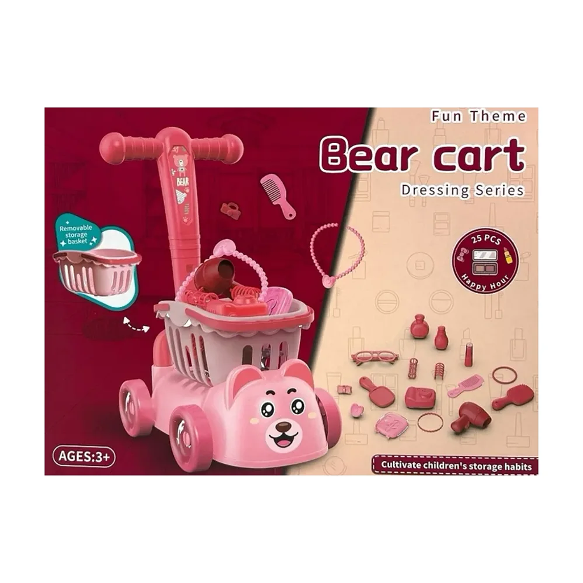 Carrito de Maquillaje Infantil 25 Piezas Bear Cart BlueKids 5