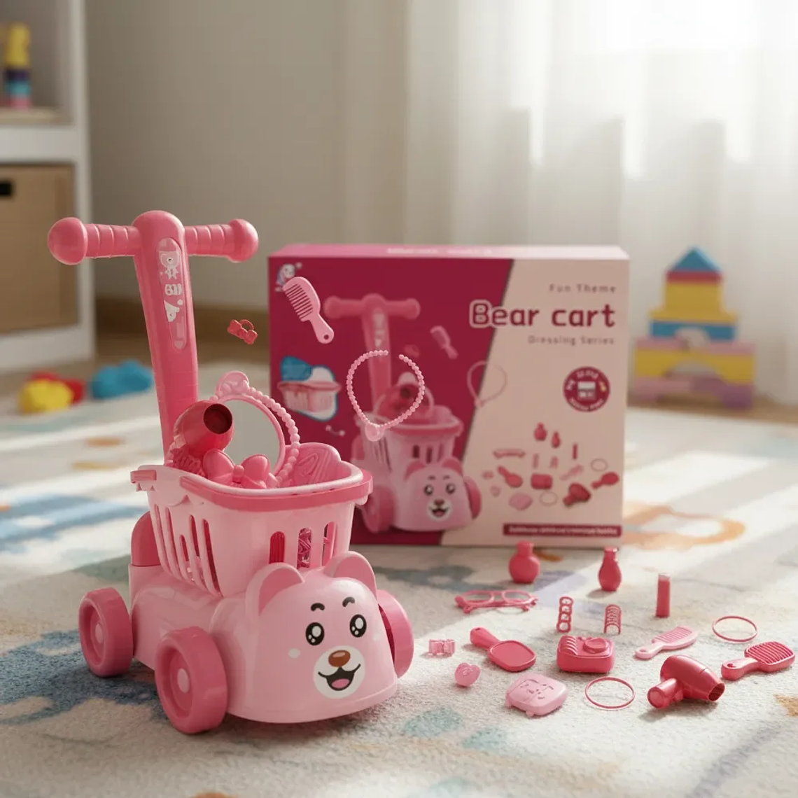 Carrito de Maquillaje Infantil 25 Piezas Bear Cart BlueKids 6