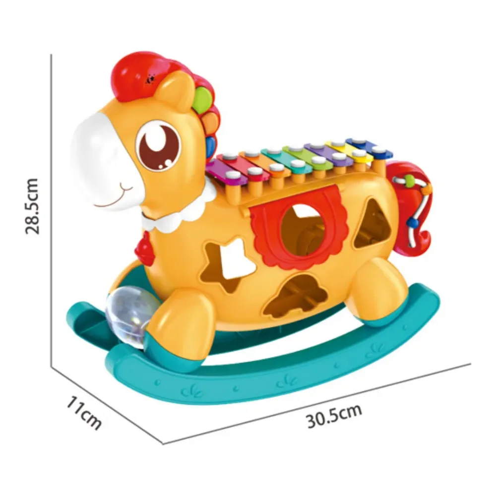 Caballito Mecedor Musical Bebé Xilófono y Formas | BlueKids 2