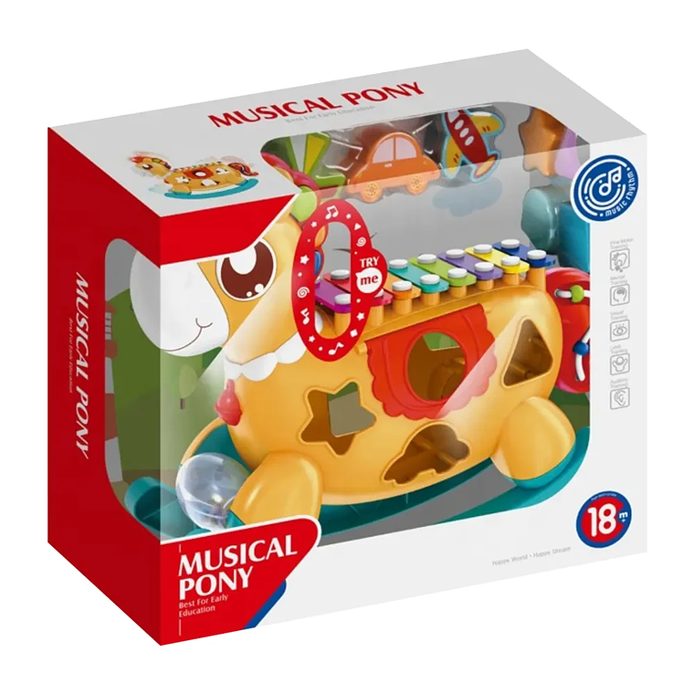 Caballito Mecedor Musical Bebé Xilófono y Formas | BlueKids 4