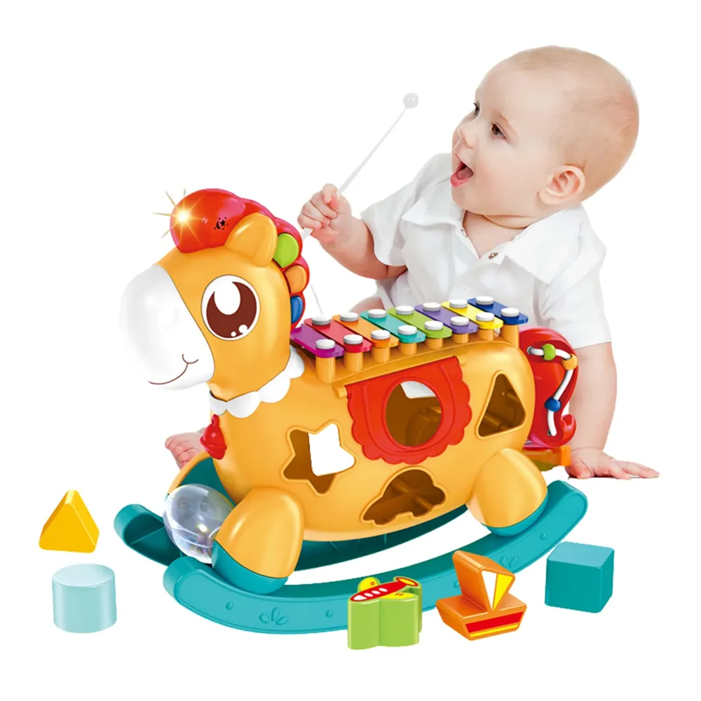 Caballito Mecedor Musical Bebé Xilófono y Formas | BlueKids 5
