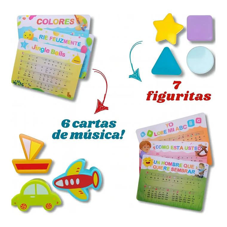 Caballito Mecedor Musical Bebé Xilófono y Formas | BlueKids 8
