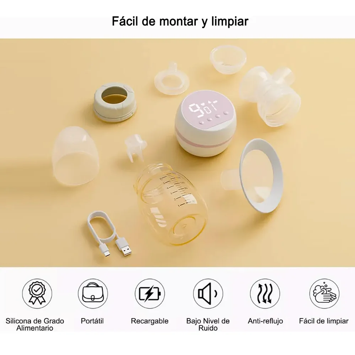 Extractor de Leche Materna Eléctrico Portátil USB | BlueKids 6