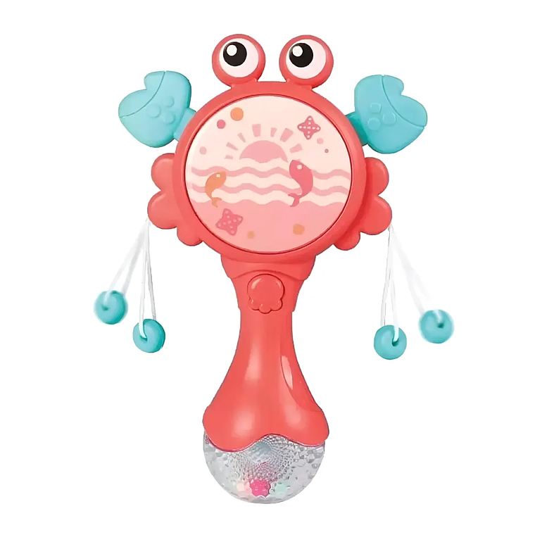 Juguete Musical Mordedor Sonajero Cangrejo Azul y Rojo BlueKids 1