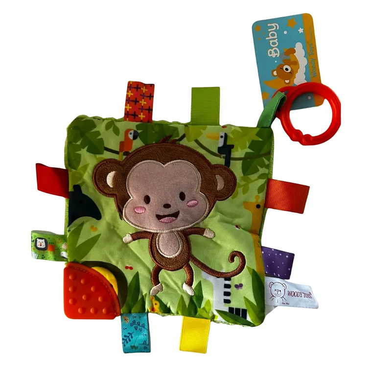 Sonajero Tuto Sensorial Bebé con Mordedor Animales BlueKids 4