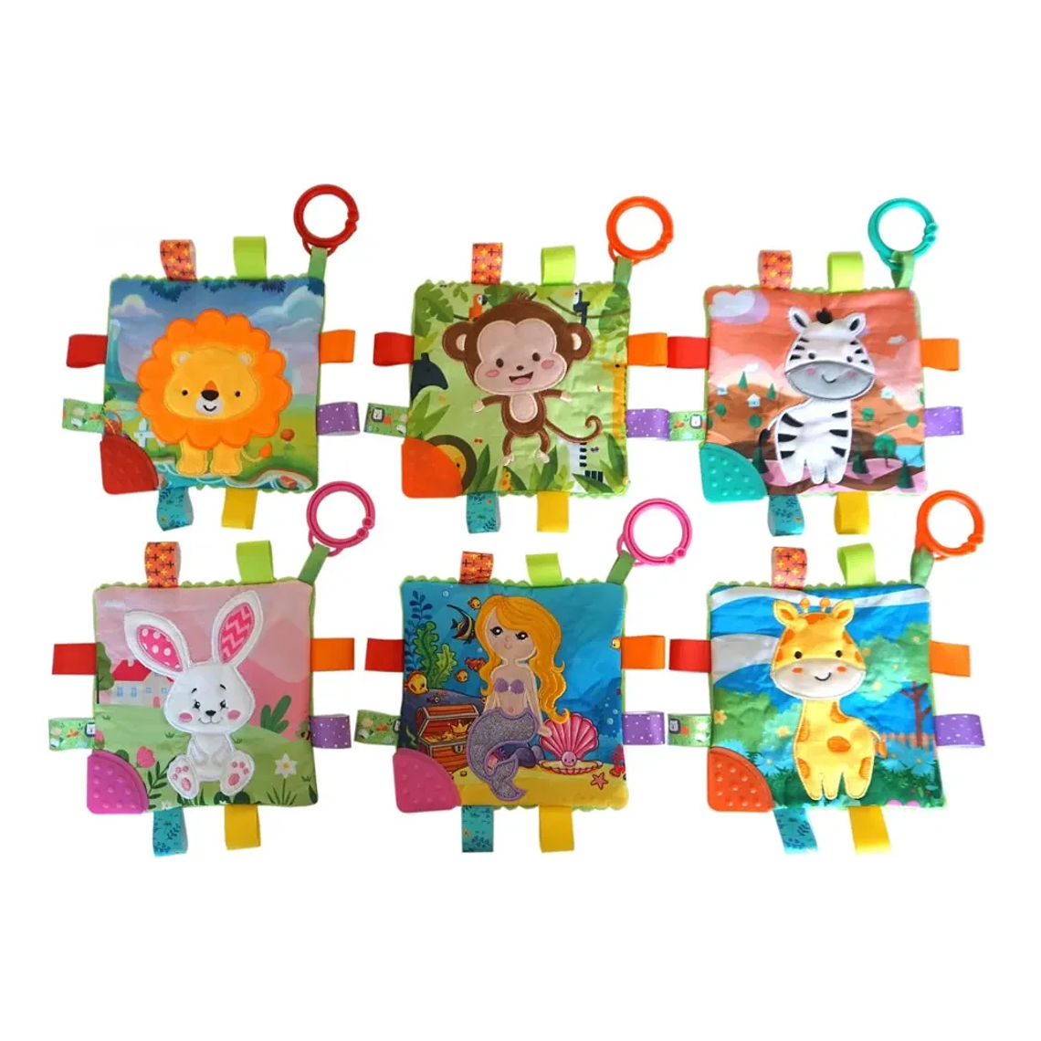 Sonajero Tuto Sensorial Bebé con Mordedor Animales BlueKids 7