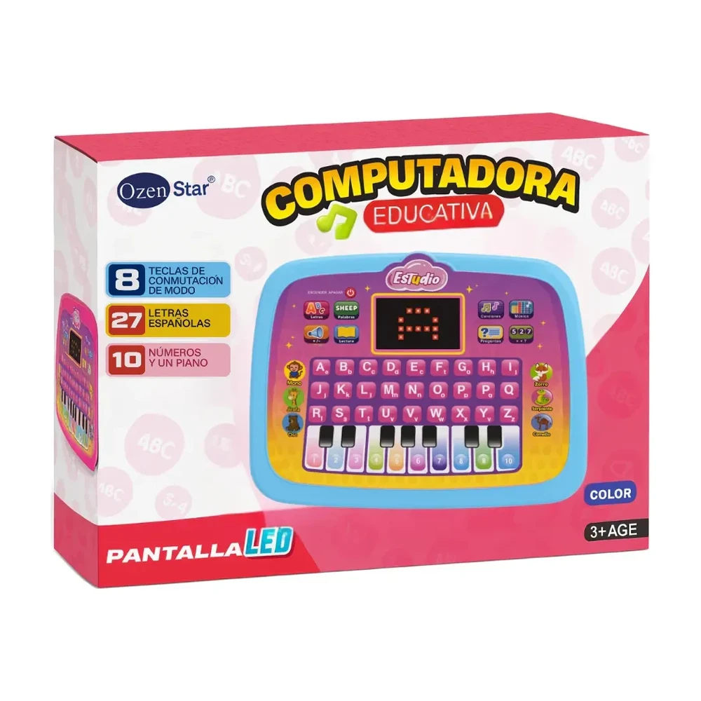 Computadora Juguete Educativo Infantil Música y Letras BlueKids 3