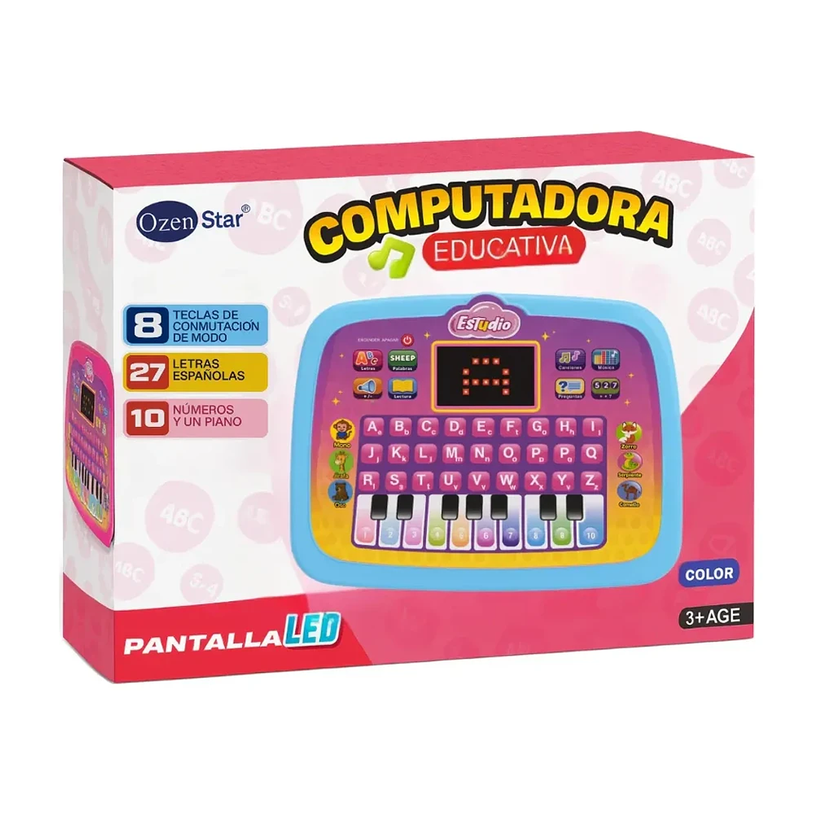 Computadora Juguete Educativo Infantil Música y Letras BlueKids 3