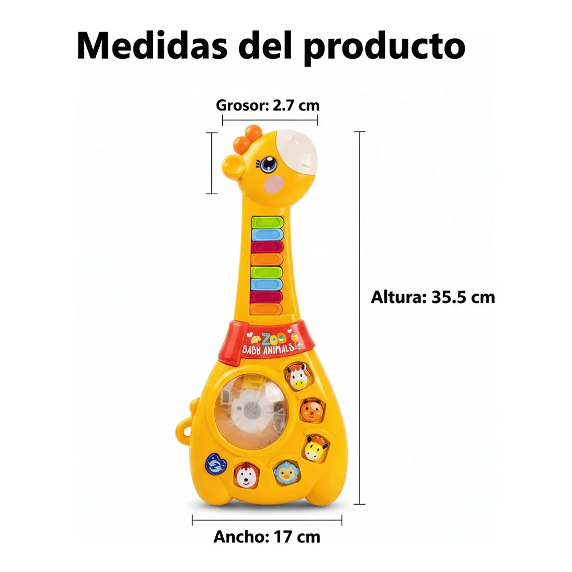 Jirafa Guitarra Bebé Juguete Musical Didáctico BlueKids 3
