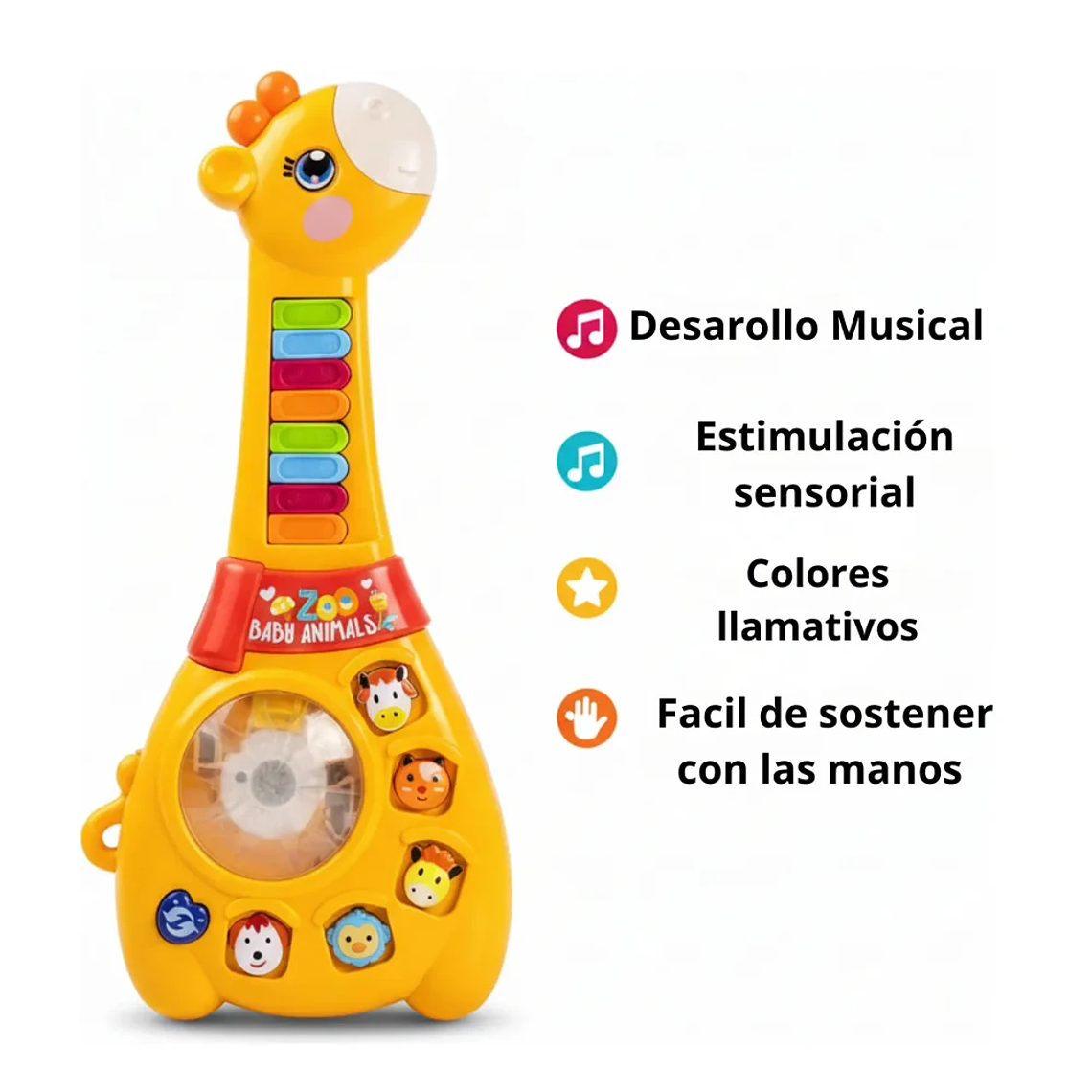 Jirafa Guitarra Bebé Juguete Musical Didáctico BlueKids 7