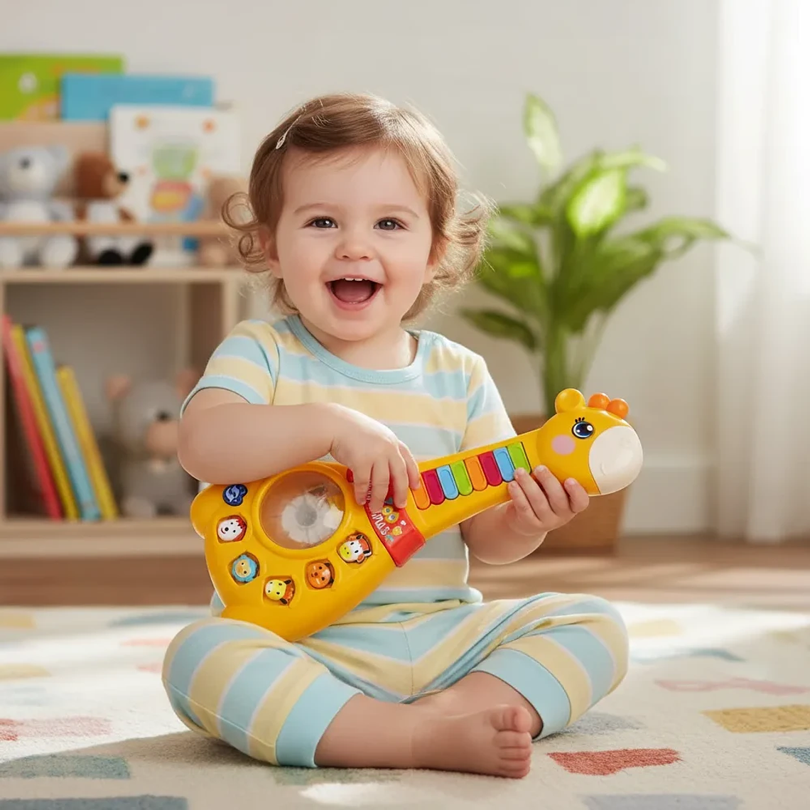 Jirafa Guitarra Bebé Juguete Musical Didáctico BlueKids 9