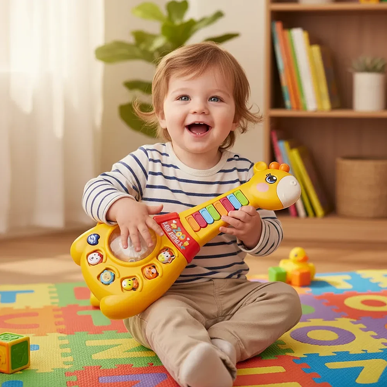 Jirafa Guitarra Bebé Juguete Musical Didáctico BlueKids 10