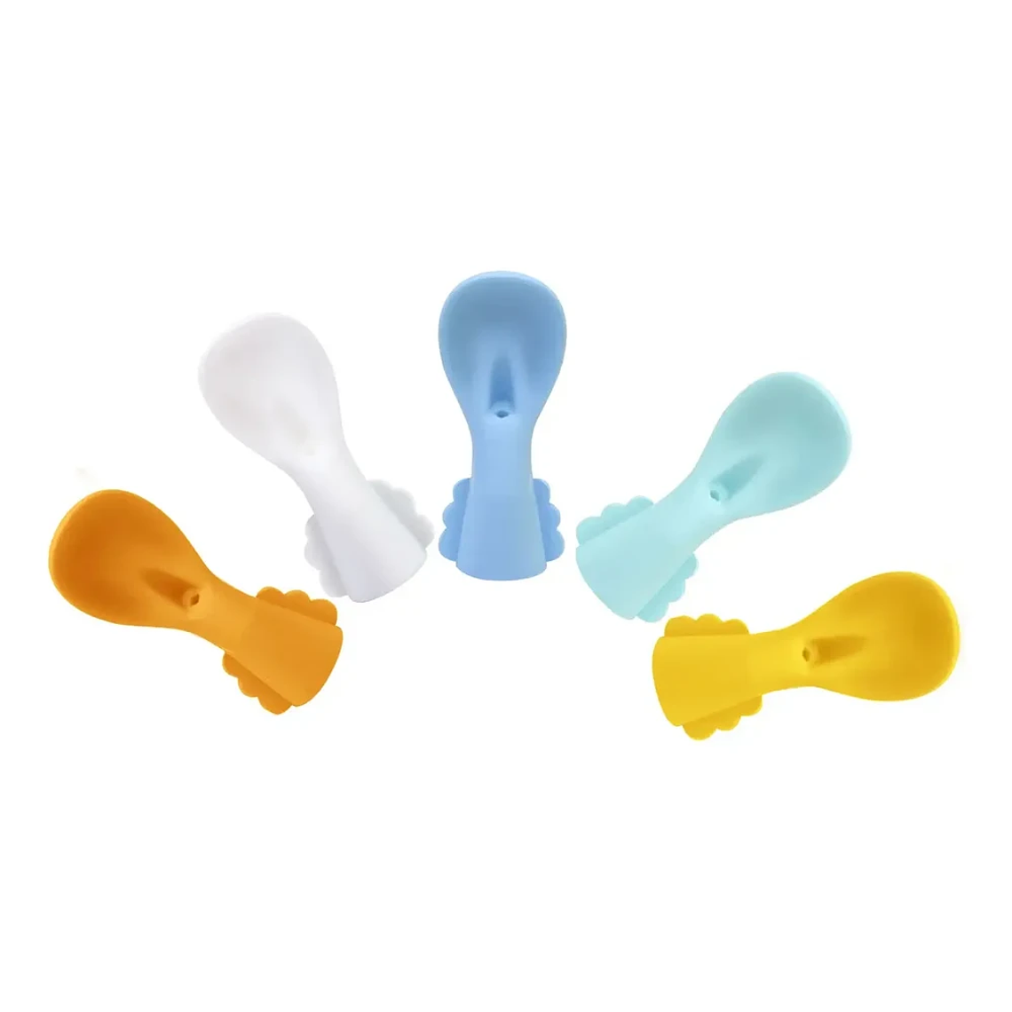 Set 5 Cucharas Silicona para Bolsas de Alimentación | BlueKids 3