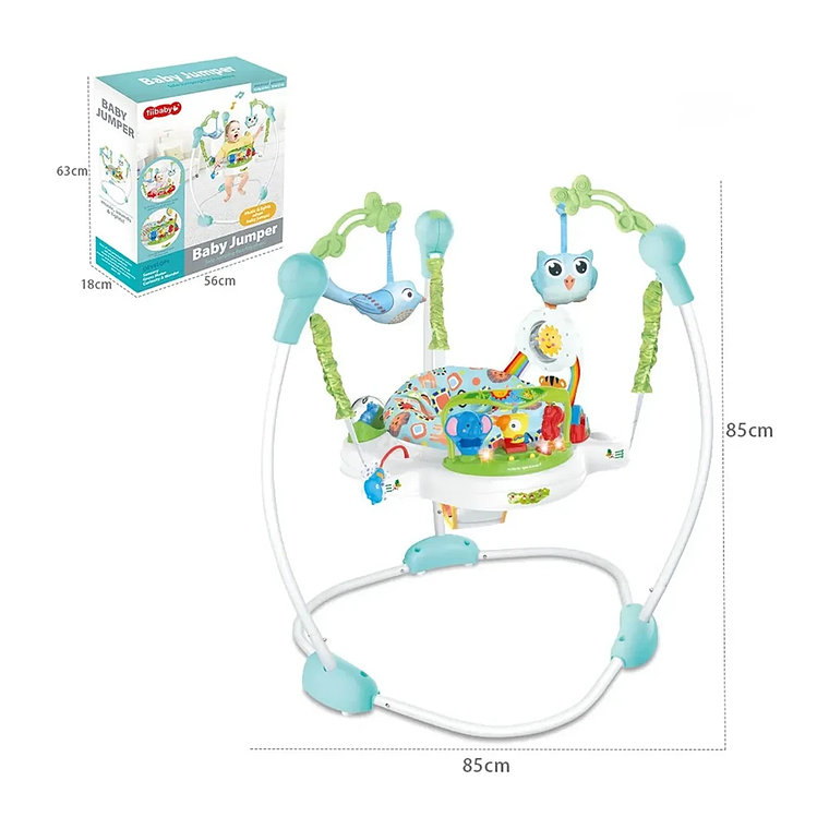 Saltarín Musical Baby Jumper 360 con 3 Niveles en Rosado y Azul | BlueKids  3