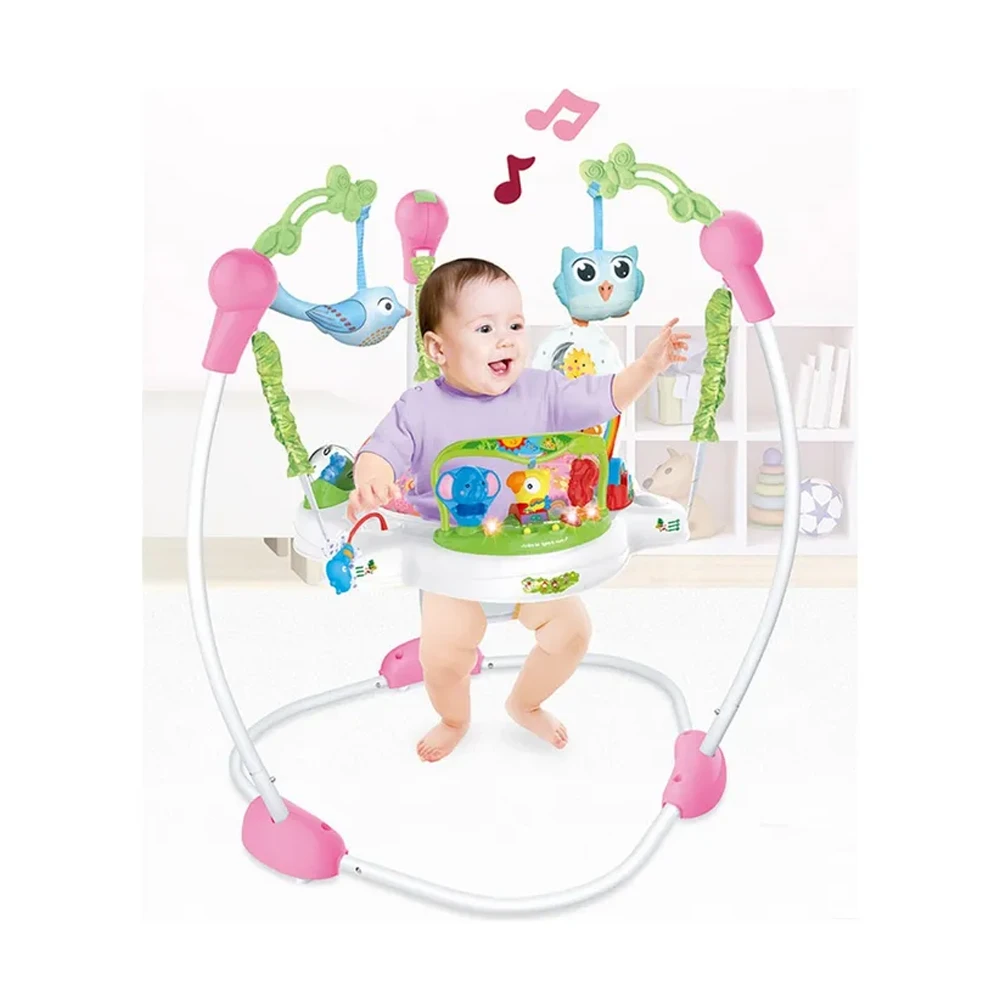 Saltarín Musical Baby Jumper 360 con 3 Niveles en Rosado y Azul | BlueKids  5