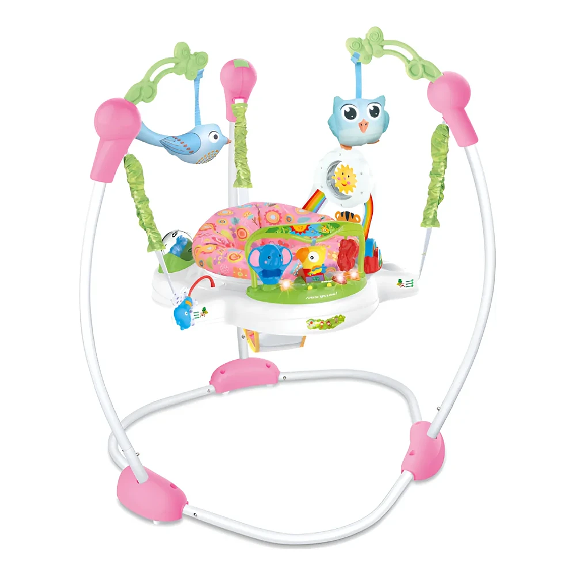 Saltarín Musical Baby Jumper 360 con 3 Niveles en Rosado y Azul | BlueKids  1