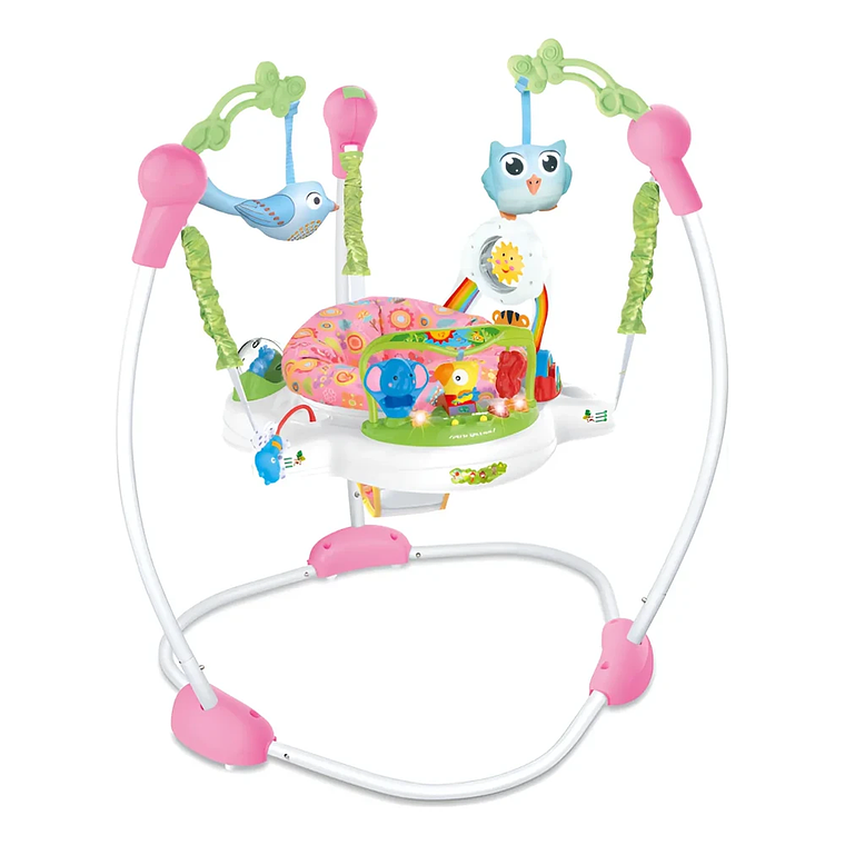 Saltarín Musical Baby Jumper 360 con 3 Niveles en Rosado y Azul | BlueKids  1