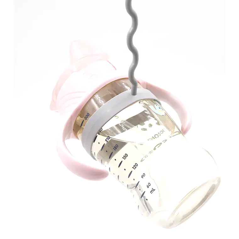 Cadena Porta Mamaderas y Juguetes de Silicona en Color Gris | BlueKids 5