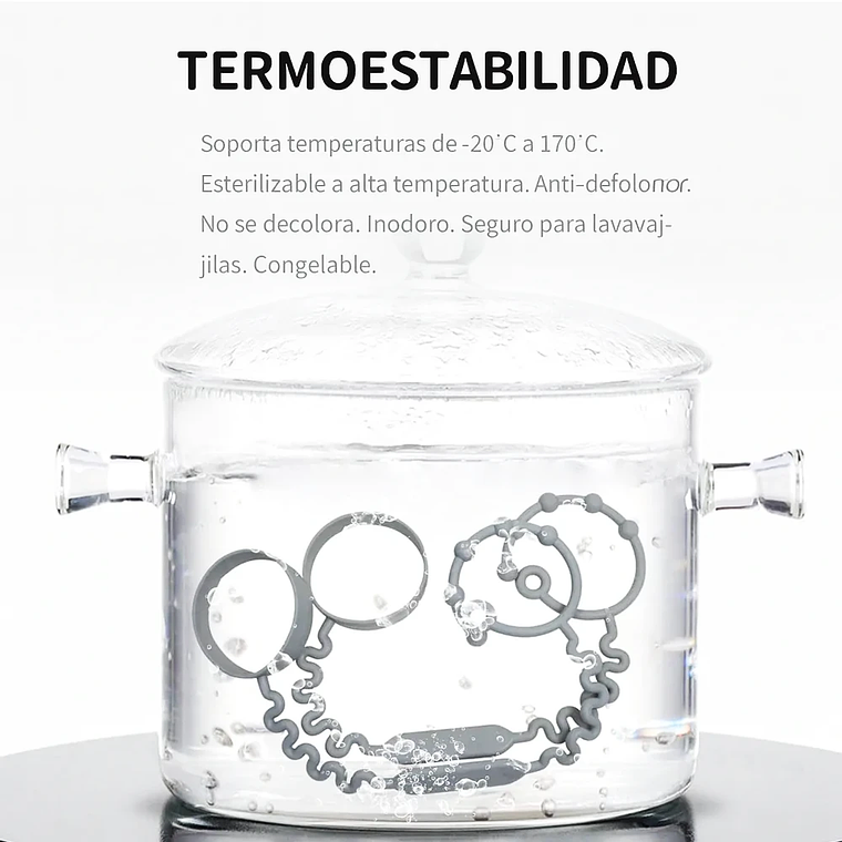 Cadena Porta Mamaderas y Juguetes de Silicona en Color Gris | BlueKids 7