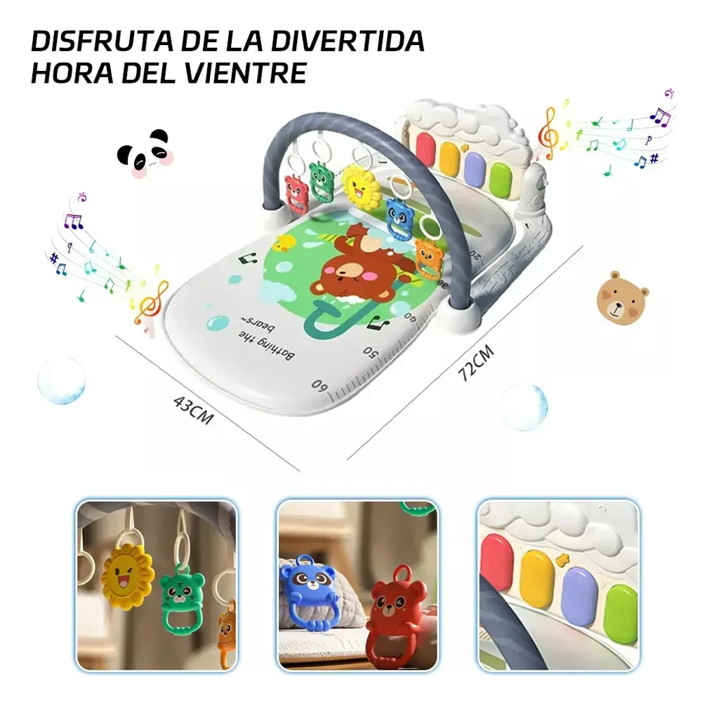 Gimnasio para Bebé con Piano Musical y Alfombra Acolchada | BlueKids  6