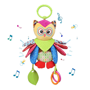 Peluche Búho Interactivo con Mordedor y Sonajero | BlueKids 