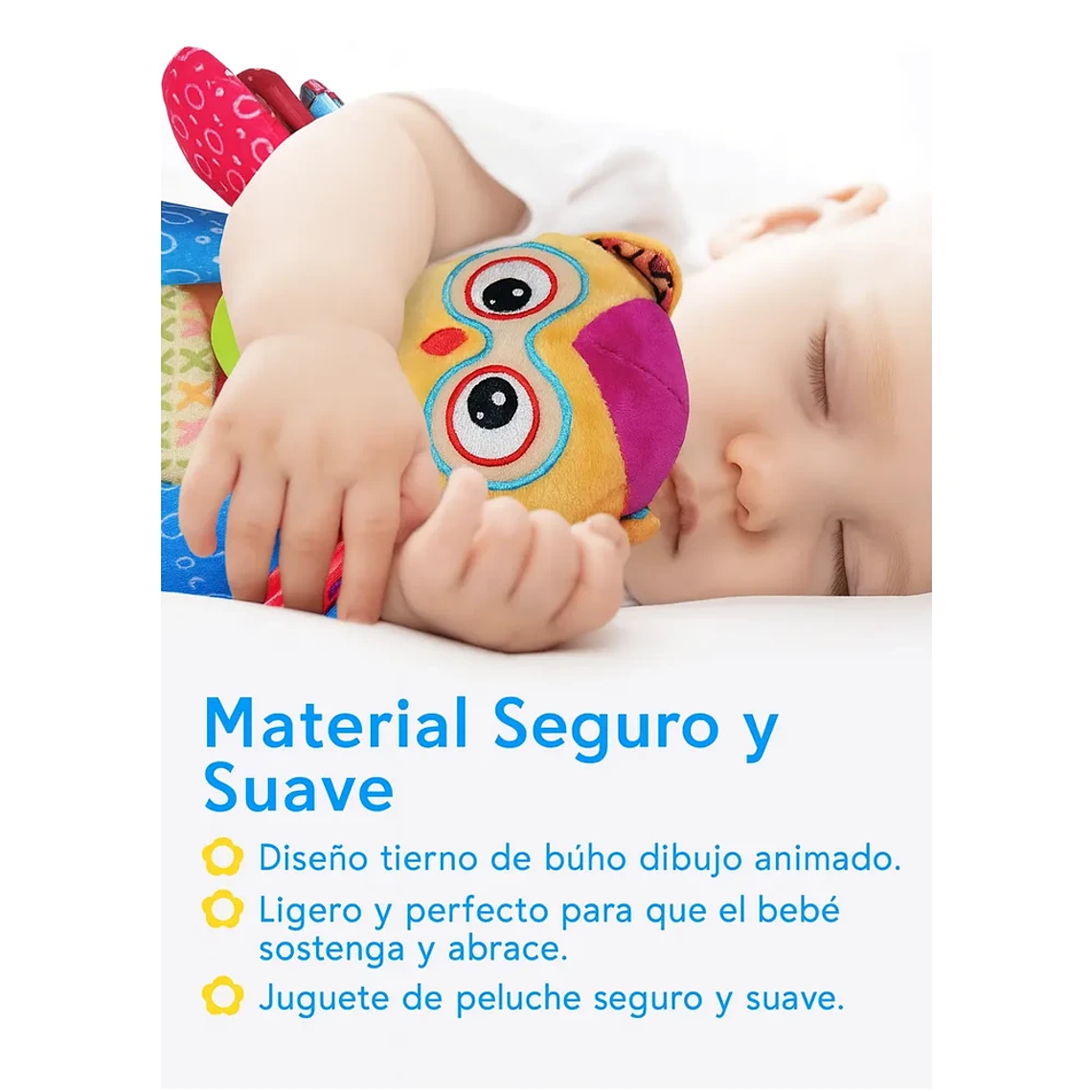 Peluche Búho Interactivo con Mordedor y Sonajero | BlueKids  4