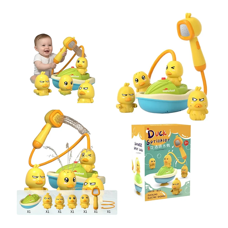 Juguete de Baño con Ducha Manual y Barco Flotante | BlueKids  2
