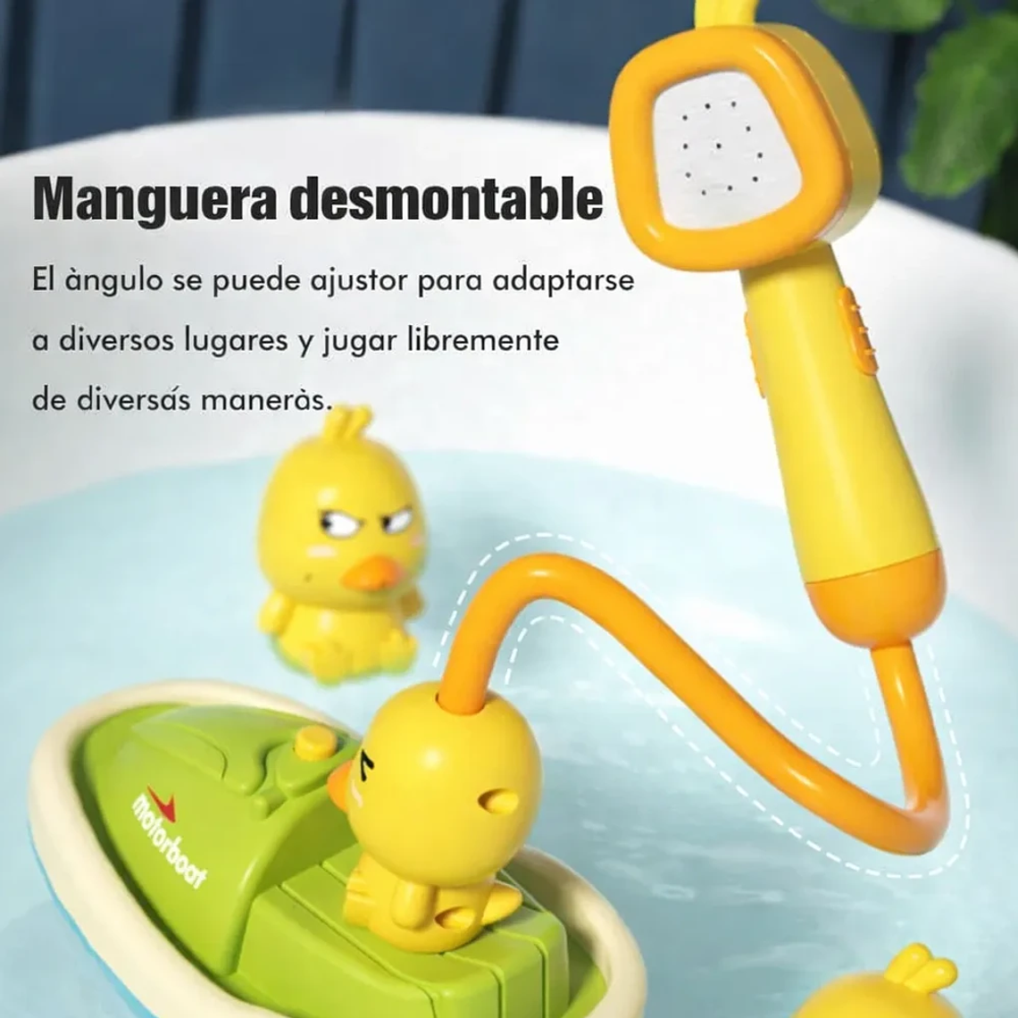 Juguete de Baño con Ducha Manual y Barco Flotante | BlueKids  5
