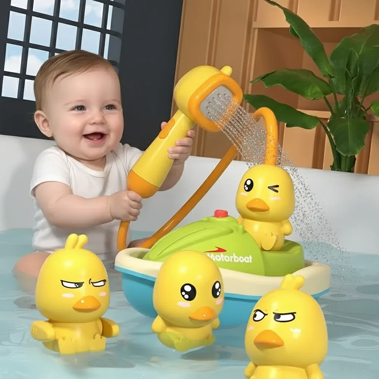 Juguete de Baño con Ducha Manual y Barco Flotante | BlueKids  6
