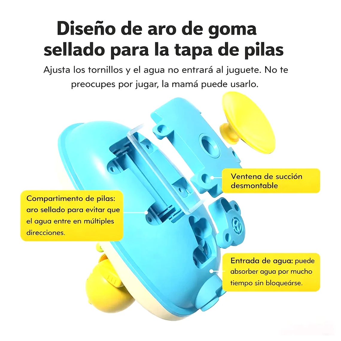 Juguete de Baño con Ducha Manual y Barco Flotante | BlueKids  7