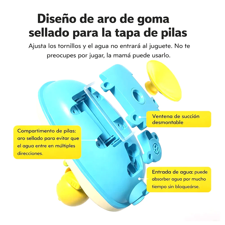 Juguete de Baño con Ducha Manual y Barco Flotante | BlueKids  7