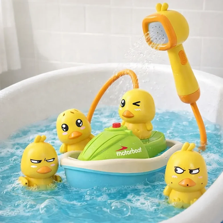 Juguete de Baño con Ducha Manual y Barco Flotante | BlueKids  8