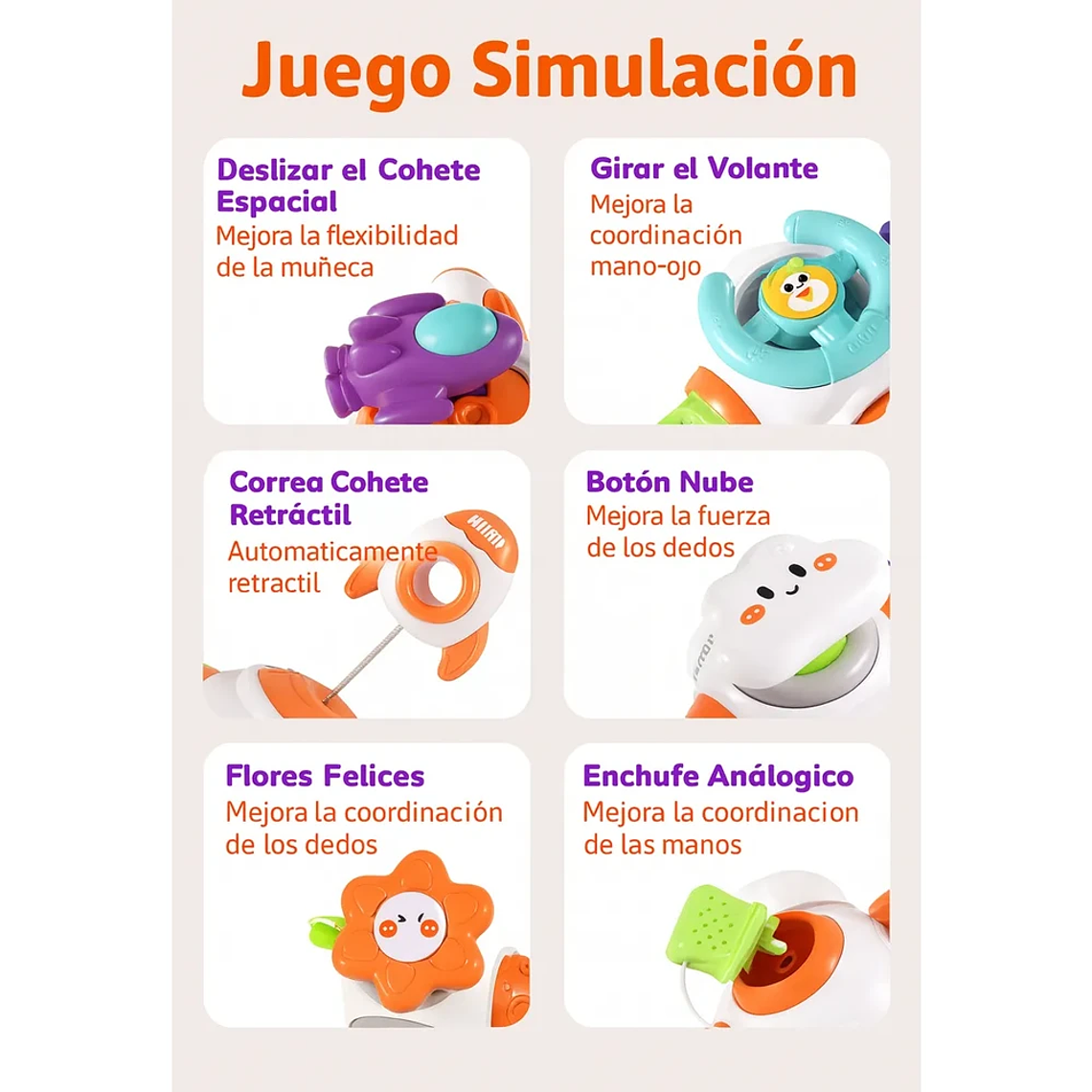 Juego Didáctico 6 en 1 para Desarrollo Cognitivo y Motor | BlueKids  6