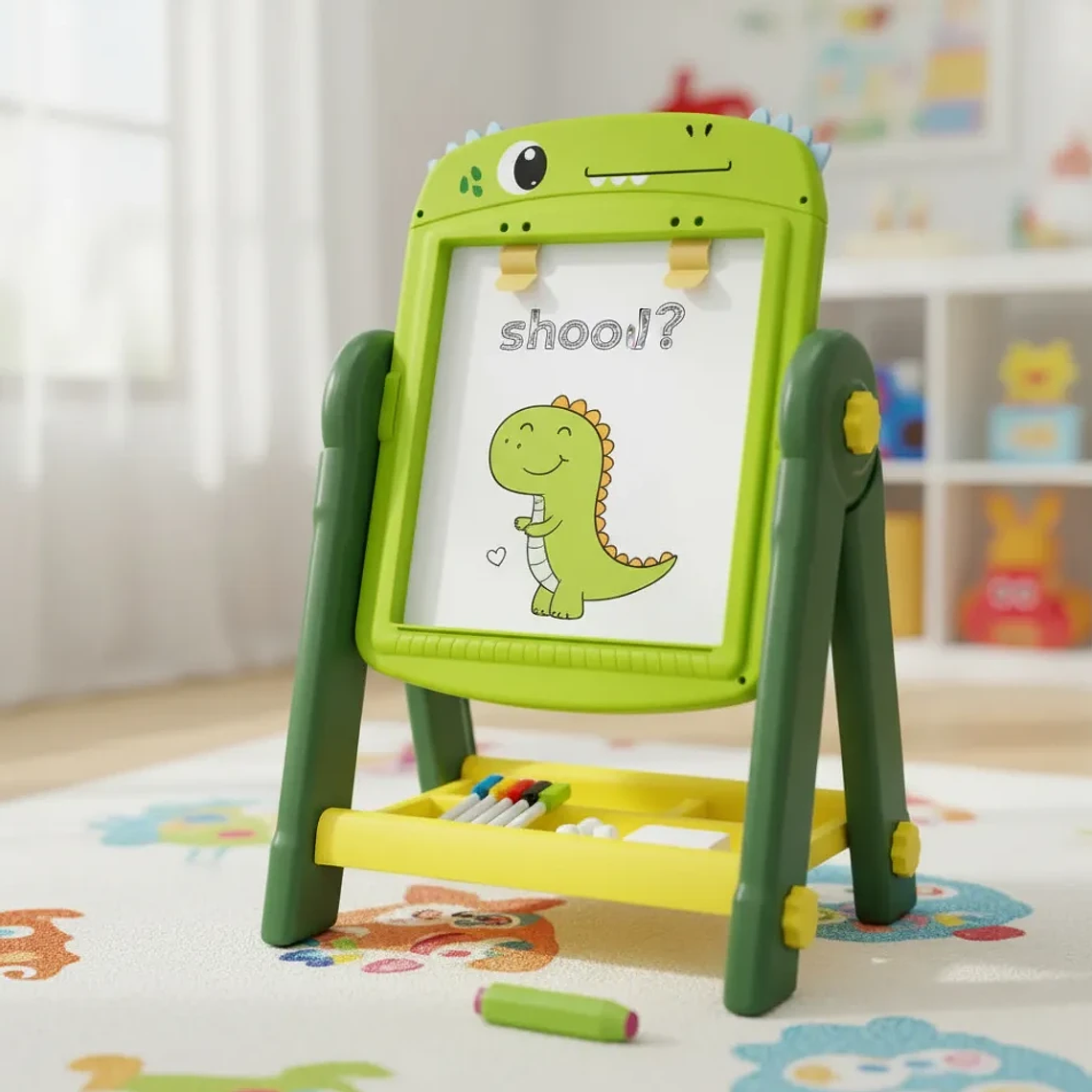 Pizarra Magnética Infantil 2 en 1 con Caballete y Accesorios | BlueKids 4