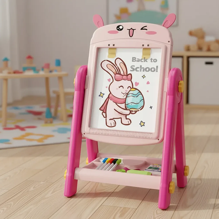 Pizarra Magnética Infantil 2 en 1 con Caballete y Accesorios | BlueKids 5