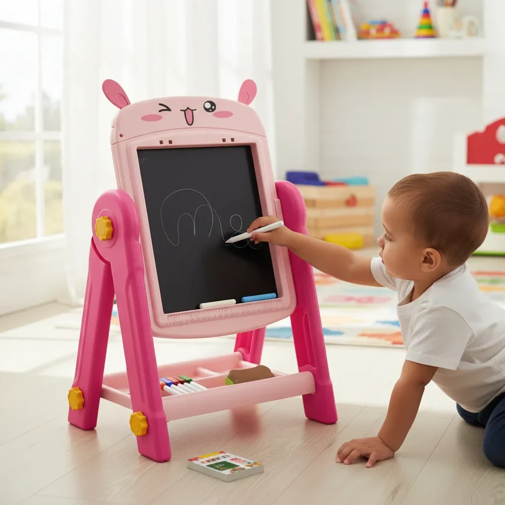 Pizarra Magnética Infantil 2 en 1 con Caballete y Accesorios | BlueKids 7