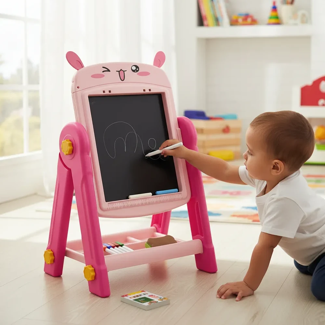 Pizarra Magnética Infantil 2 en 1 con Caballete y Accesorios | BlueKids 7