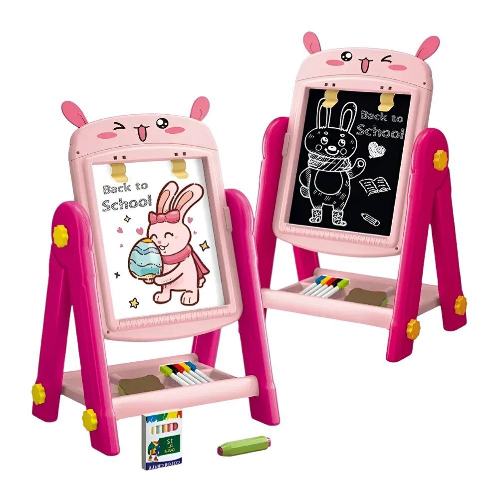 Pizarra Magnética Infantil 2 en 1 con Caballete y Accesorios | BlueKids 1