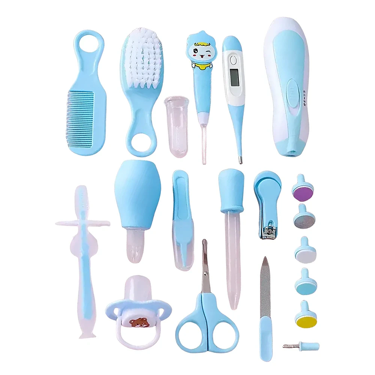 Set de Higiene para Bebé 20 Piezas con Estuche - Rosa y Turquesa BlueKids  1